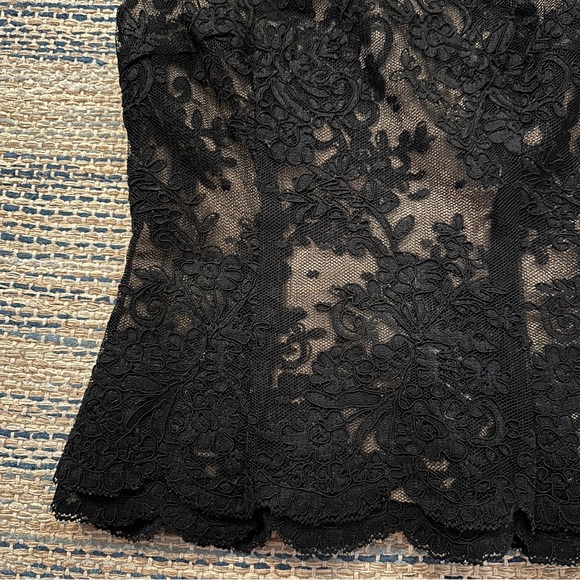 POEM BANGKOK Classic Black Lace Top Blouse with Zipper Closure Size 34 - Picture 4 of 11